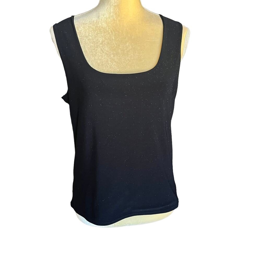 Carlisle Black Sparkly Tank Top Layering Shirt Size Large